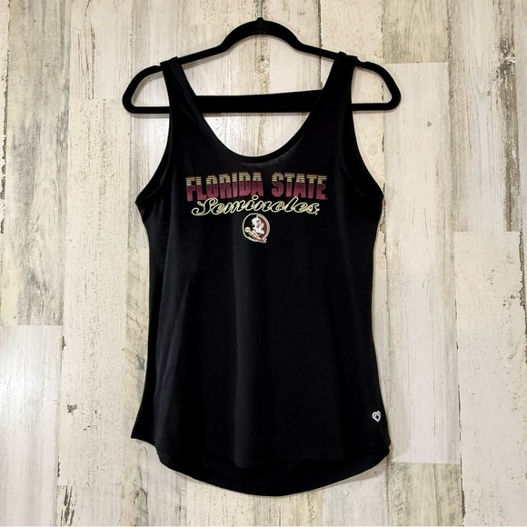 Florida State Seminoles Black Tank Top With Cut Out X Back - Picture 6 of 12